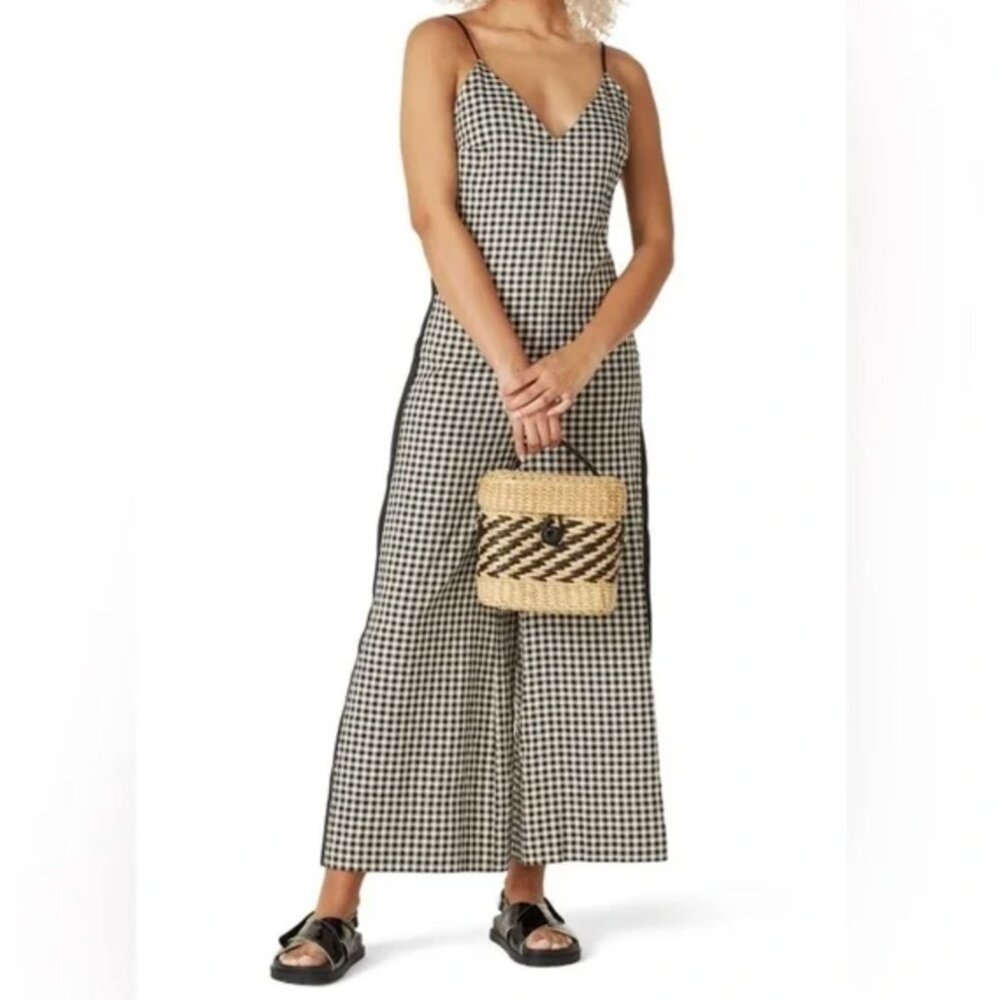 Scotch and Soda Wide Leg Check Jumpsuit XS